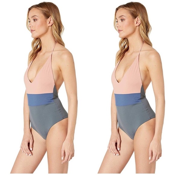 NWT Anthropologie x Tavik One-Piece Color Blocked Swimsuit Chase, Size medium - Picture 3 of 8